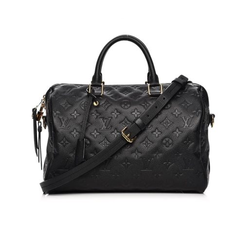Louis Vuitto Monogram Empreinte Speedy Bandouliere 30 M43503 Black