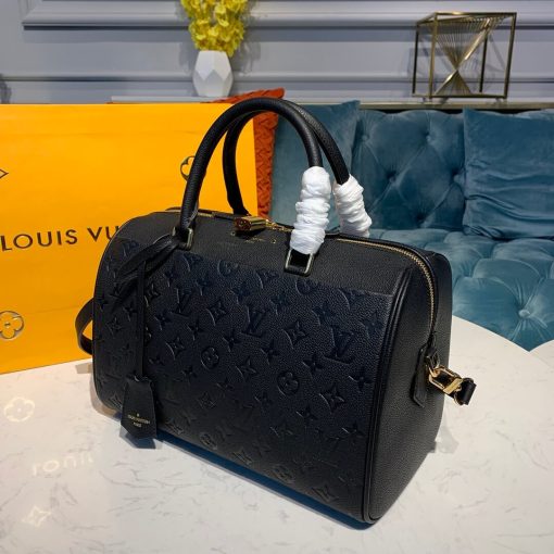 Louis Vuitto Monogram Empreinte Speedy Bandouliere 30 M43503 Black - Image 3