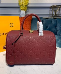 Louis Vuitto Monogram Empreinte Speedy Bandouliere 30 M43503 Burgundy