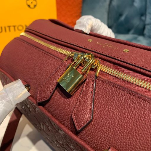 Louis Vuitto Monogram Empreinte Speedy Bandouliere 30 M43503 Burgundy - Image 6