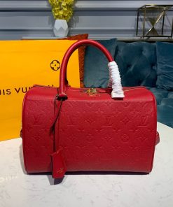 Louis Vuitto Monogram Empreinte Speedy Bandouliere 30 M43503 Red
