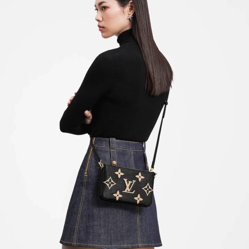 Louis Vuitton Bicolor Double Zip Pochette M80787 Grey - Image 11