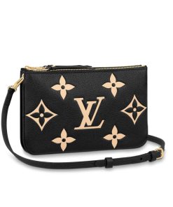 Louis Vuitton Bicolor Double Zip Pochette M80787 Black