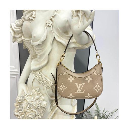 Louis Vuitton Bicolor Monogram Empreinte Leather Bagatelle M46112 Grey/Beige - Image 2