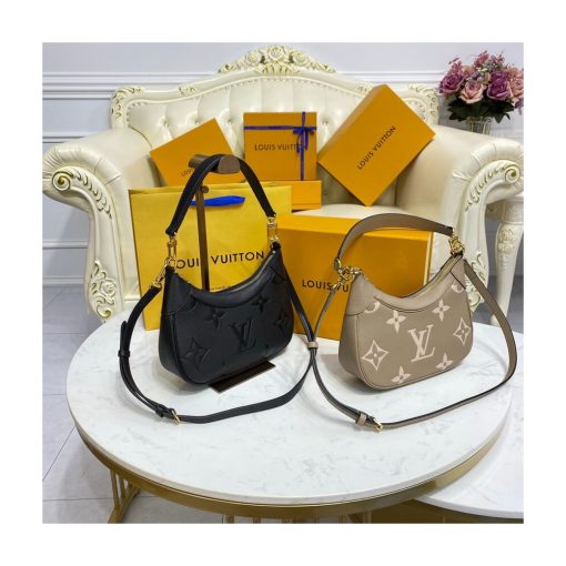 Louis Vuitton Bicolor Monogram Empreinte Leather Bagatelle M46112 Grey/Beige - Image 13