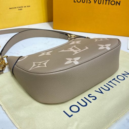 Louis Vuitton Bicolor Monogram Empreinte Leather Bagatelle M46112 Grey/Beige - Image 7