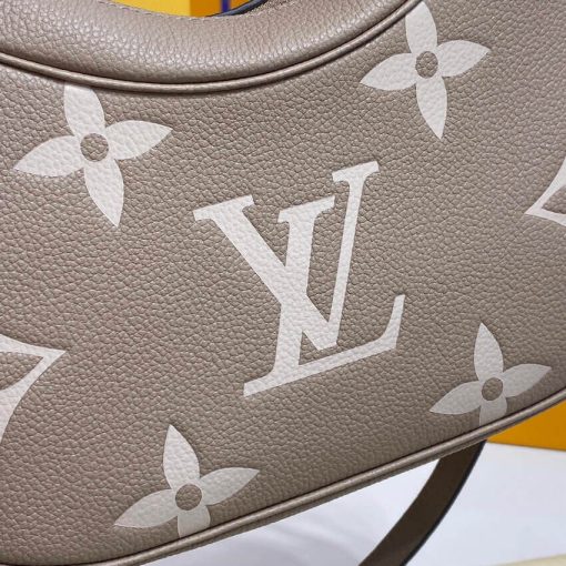 Louis Vuitton Bicolor Monogram Empreinte Leather Bagatelle M46112 Grey/Beige - Image 8