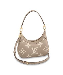 Louis Vuitton Bicolor Monogram Empreinte Leather Bagatelle M46112 Grey/Beige