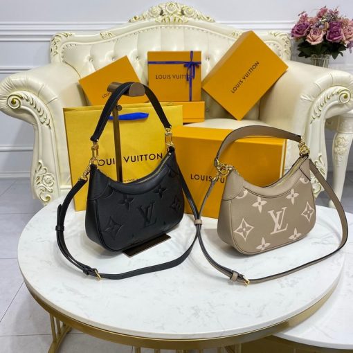 Louis Vuitton Bicolor Monogram Empreinte Leather Bagatelle M46112 Grey/Beige - Image 13