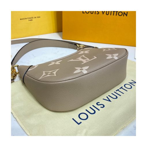 Louis Vuitton Bicolor Monogram Empreinte Leather Bagatelle M46112 Grey/Beige - Image 7