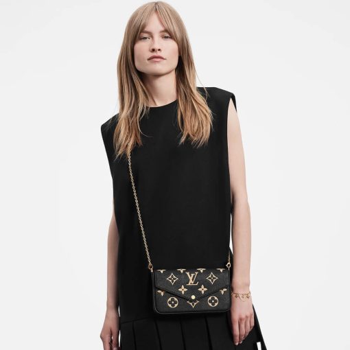 Louis Vuitton Bicolor Monogram Empreinte Leather Felicie Pochette M80482 - Image 2