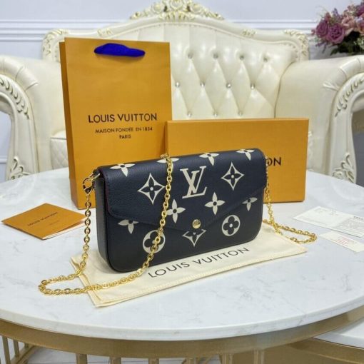 Louis Vuitton Bicolor Monogram Empreinte Leather Felicie Pochette M80482 - Image 4
