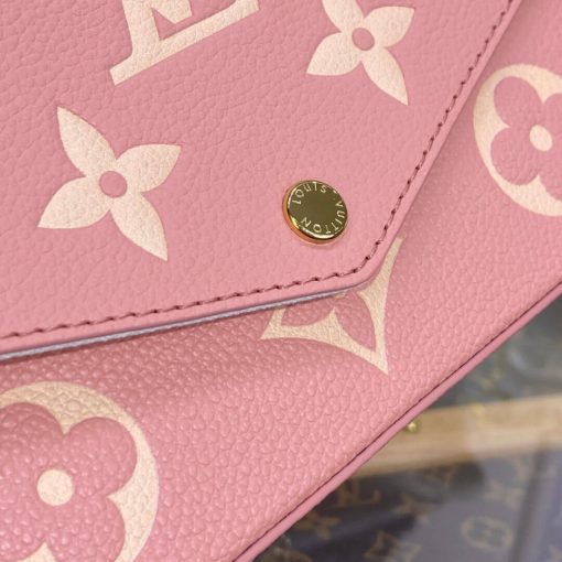 Louis Vuitton Bicolor Monogram Empreinte Leather Felicie Pochette M81759 Pink - Image 9