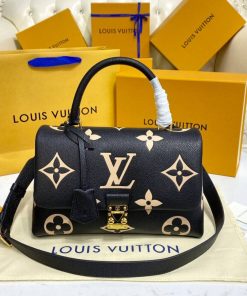Louis Vuitton Bicolor Monogram Empreinte Leather Madeleine MM M46041 Black