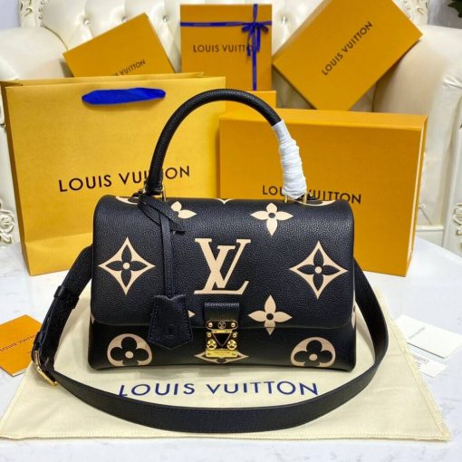 Louis Vuitton Bicolor Monogram Empreinte Leather Madeleine MM M46041 Black