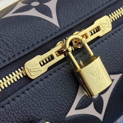 Louis Vuitton Bicolor Monogram Empreinte Speedy Bandouliere 25 M58947 Black/Beige - Image 14