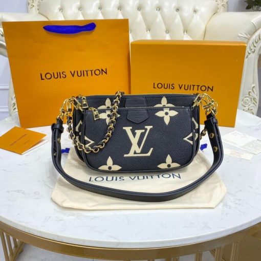 Louis Vuitton Bicolor Multi Pochette Accessoires M45777 Black - Image 7
