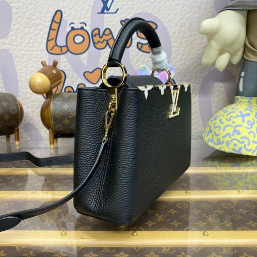 Louis Vuitton Black Capucines Bag  with Decorative Monogram Flowers M23263 - Image 4