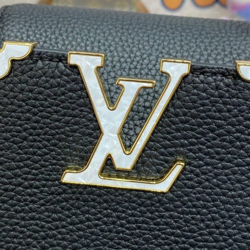 Louis Vuitton Black Capucines Bag  with Decorative Monogram Flowers M23263 - Image 6