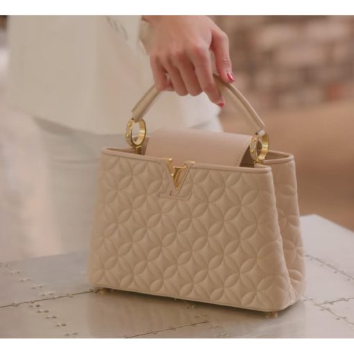 Louis Vuitton Capucines BB Bag In Quilting Lambskin M55360 White - Image 2