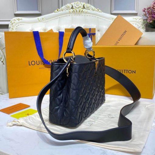 Louis Vuitton Capucines BB Bag In Quilting Lambskin M55360 Black - Image 2