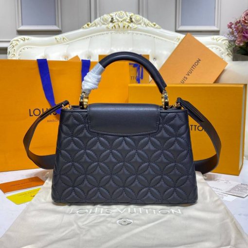 Louis Vuitton Capucines BB Bag In Quilting Lambskin M55360 Black - Image 3