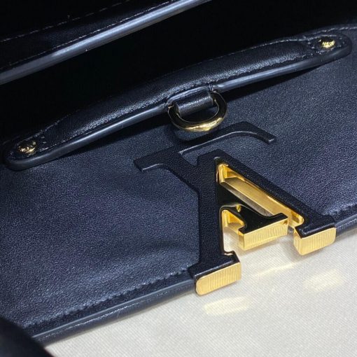 Louis Vuitton Capucines BB Bag In Quilting Lambskin M55360 Black - Image 9
