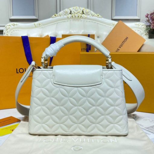 Louis Vuitton Capucines BB Bag In Quilting Lambskin M55360 White - Image 6