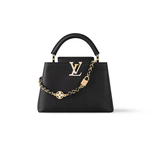 Louis Vuitton Capucines BB Love Lock Taurillon M23950 M24471 Black