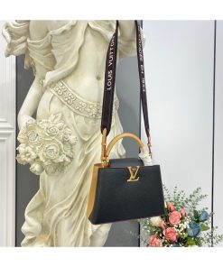 Louis Vuitton Capucines BB M59061 Black/Arizona Beige