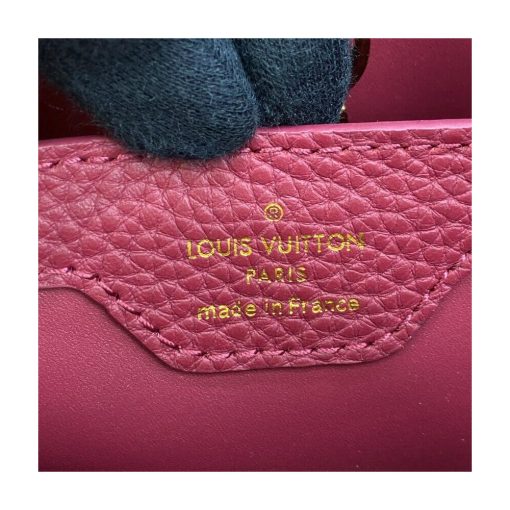 Louis Vuitton Capucines BB M59061 Eggshell/Lie de Vin Red - Image 14