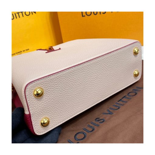 Louis Vuitton Capucines BB M59061 Eggshell/Lie de Vin Red - Image 5