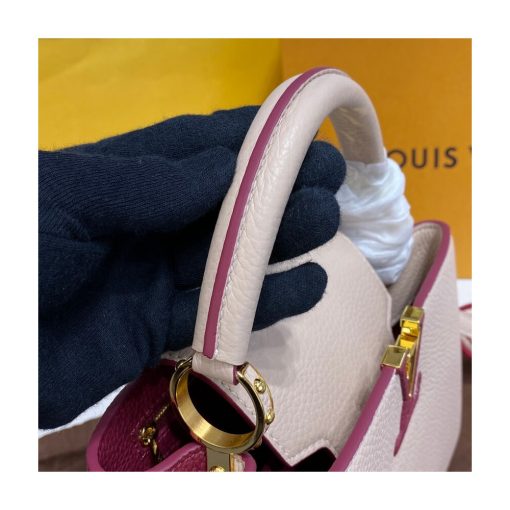 Louis Vuitton Capucines BB M59061 Eggshell/Lie de Vin Red - Image 6