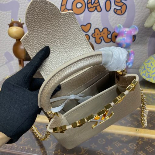 Louis Vuitton Capucines Mini M22436 Golden Champagne - Image 11