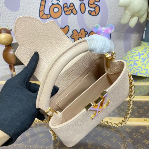 Louis Vuitton Capucines Mini M23082 Quartz White - Image 11