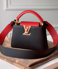 Louis Vuitton Capucines Mini M56071 Black/Red
