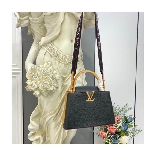 Louis Vuitton Capucines MM M58608 Black/Arizona Beige - Image 2