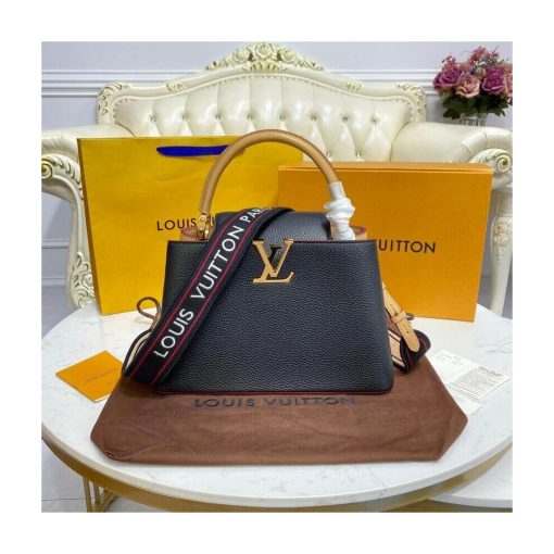 Louis Vuitton Capucines MM M58608 Black/Arizona Beige - Image 3