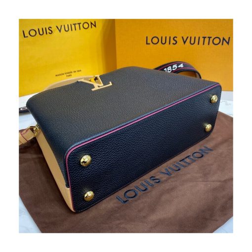 Louis Vuitton Capucines MM M58608 Black/Arizona Beige - Image 6
