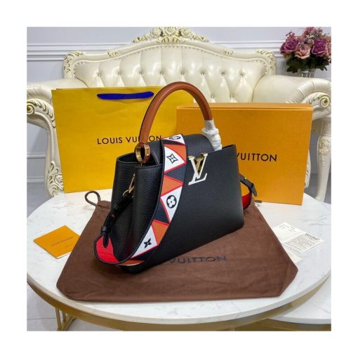 Louis Vuitton Capucines MM M59020 Noir/Rouge - Image 4