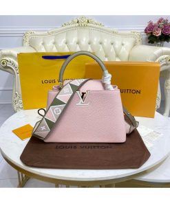 Louis Vuitton Capucines MM M59020 Rose/Beige