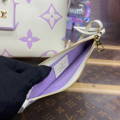 Louis Vuitton CarryAll PM M24141 Latte/Bubble Tea Purple - Image 6
