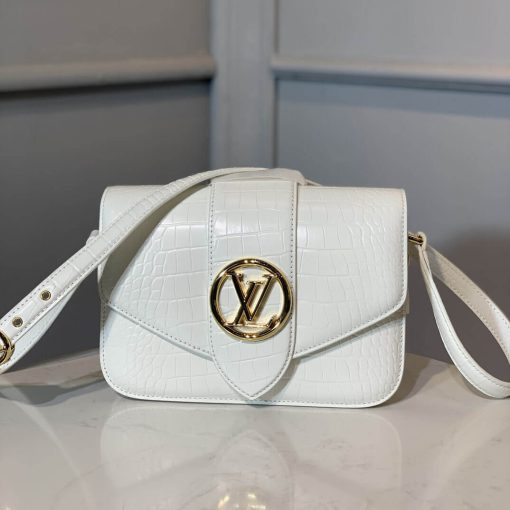 Louis Vuitton Crocodile Embossed LV Pont 9 M55950 White - Image 2