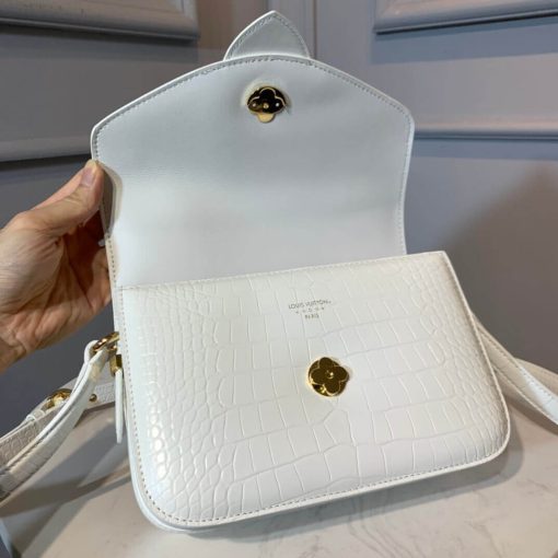 Louis Vuitton Crocodile Embossed LV Pont 9 M55950 White - Image 8