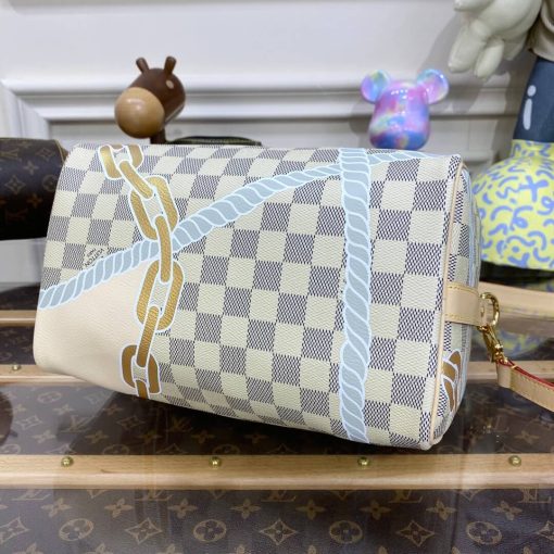 Louis Vuitton Damie Azur Speedy Bandouliere 25 N40473 - Image 12