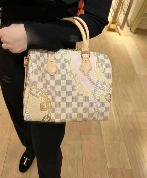 Louis Vuitton Damie Azur Speedy Bandouliere 25 N40473 - Image 4