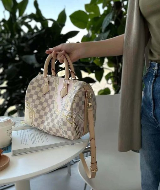 Louis Vuitton Damie Azur Speedy Bandouliere 25 N40473 - Image 5