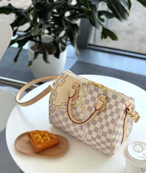 Louis Vuitton Damie Azur Speedy Bandouliere 25 N40473 - Image 6