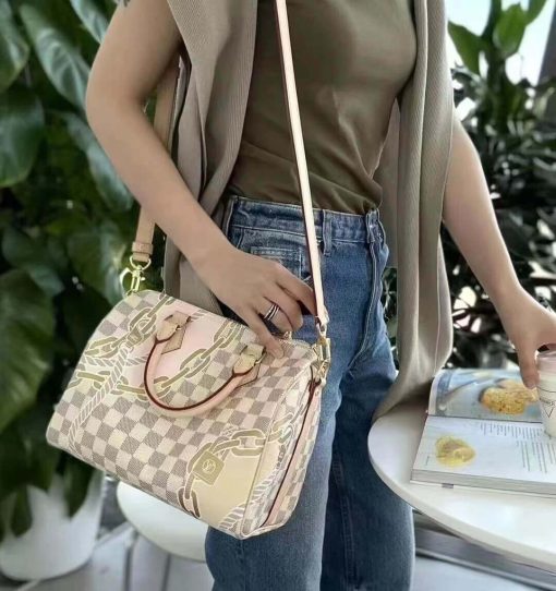 Louis Vuitton Damie Azur Speedy Bandouliere 25 N40473 - Image 7