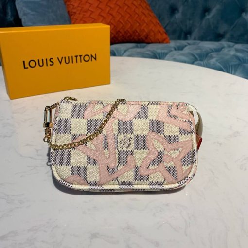 Louis Vuitton Damier Azur Canvas Mini Pochette Accessoires N60051 - Image 2
